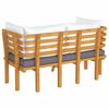 vidaXL 2-Seater Garden Sofa with Cushions Solid Acacia Wood