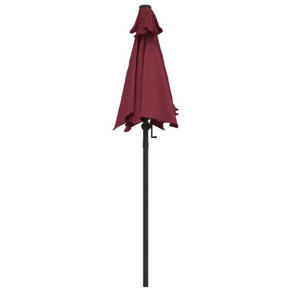 vidaXL Garden Parasol Burgundy 200x224 cm Aluminium