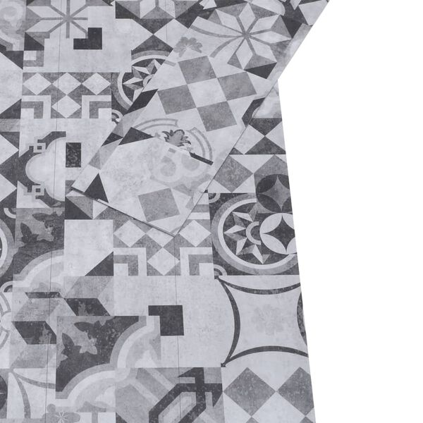 vidaXL PVC Flooring Planks 5.02 m² 2 mm Self-adhesive Grey Pattern