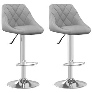 vidaXL Bar Stool | Set of 2 | Light grey
