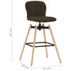 vidaXL Swivel Bar Chairs 2 pcs Brown Fabric