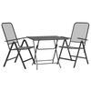 vidaXL 3 Piece Garden Dining Set Expanded Metal Mesh Anthracite