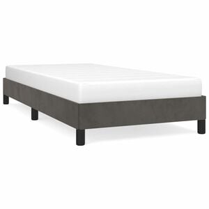 vidaXL Bed Frame without Mattress Dark Grey 90x200 cm Velvet