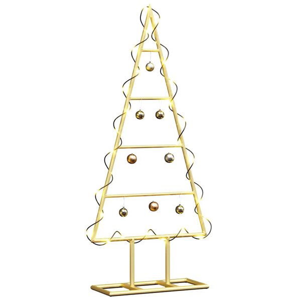 vidaXL Metal Christmas Tree for Decoration Black 60 cm