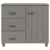 vidaXL Sideboard HAMAR Light Grey 90x40x80 cm Solid Pinewood