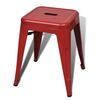vidaXL Stacking Stools 2 pcs Red Metal
