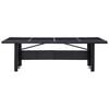 vidaXL Garden Table Black 240x90x74 cm Poly Rattan and Glass
