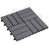 vidaXL Decking Tiles 30 pcs Grey Wash 30x30 cm Solid Acacia Wood