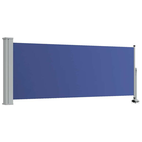 vidaXL Patio Retractable Side Awning 100x300 cm Blue