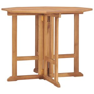 vidaXL Folding Garden Dining Table 90x90x75 cm Solid Teak Wood