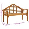 vidaXL Garden Queen Bench with Cushion 135 cm Solid Acacia Wood