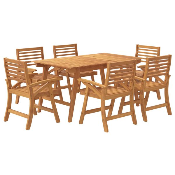 vidaXL 7 Piece Garden Dining Set Solid Wood Acacia