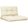 vidaXL Pallet Cushions 2 pcs Cream Fabric