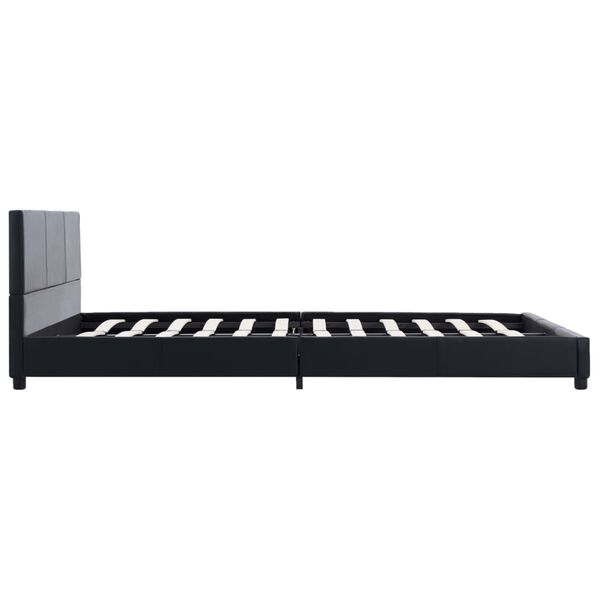 vidaXL Bed Frame without Mattress Black Faux Leather 120x200 cm