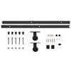 vidaXL Sliding Door SKIEN Hardware Kit 183 cm Steel Black