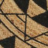 vidaXL Handmade Rug Jute with Black Print 90 cm