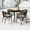 vidaXL 5 Piece Garden Dining Set Brown