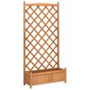 vidaXL Planter with Trellis Brown 90x35x180 cm Solid Wood Fir