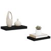 vidaXL Floating Wall Shelves 2 pcs Black 40x23x3.8 cm MDF
