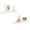 vidaXL Picture Frame Ledge Shelves 2 pcs White 40x9x3 cm MDF