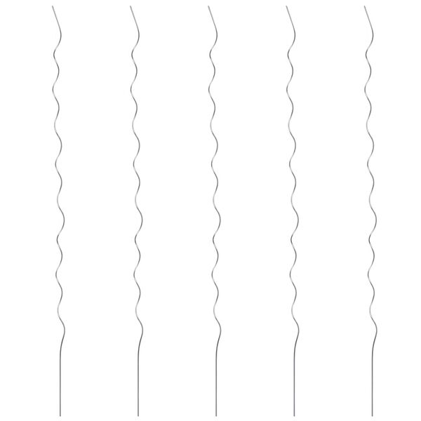 vidaXL 5 pcs Spiral Plant Supports 110 cm Galvanised Steel