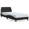 vidaXL Bed Frame "Dover" Black 92x187 cm Single Faux Leather