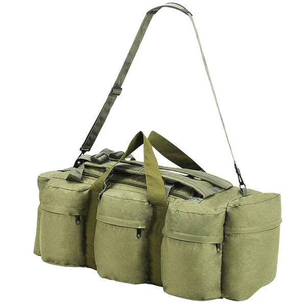 vidaXL 3-in-1 Army-Style Duffel Bag 45 L Olive Green