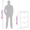 vidaXL Shoe Cabinet White 59x17x108 cm Engineered Wood