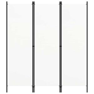 vidaXL 3-Panel Room Divider White 150x180 cm