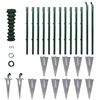 vidaXL Chain Link Fence with Posts Spike Steel 0,8x25 m