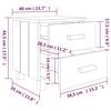 vidaXL Bedside Cabinets HAMAR 2 pcs White 40x35x44.5 cm Solid Wood