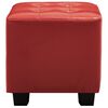 vidaXL Tub Chair with Footstool Red Faux Leather
