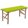 vidaXL Folding Garden Bench with Cushion 118 cm Bamboo