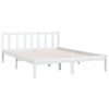 vidaXL Bed Frame without Mattress White Solid Wood 120x200 cm