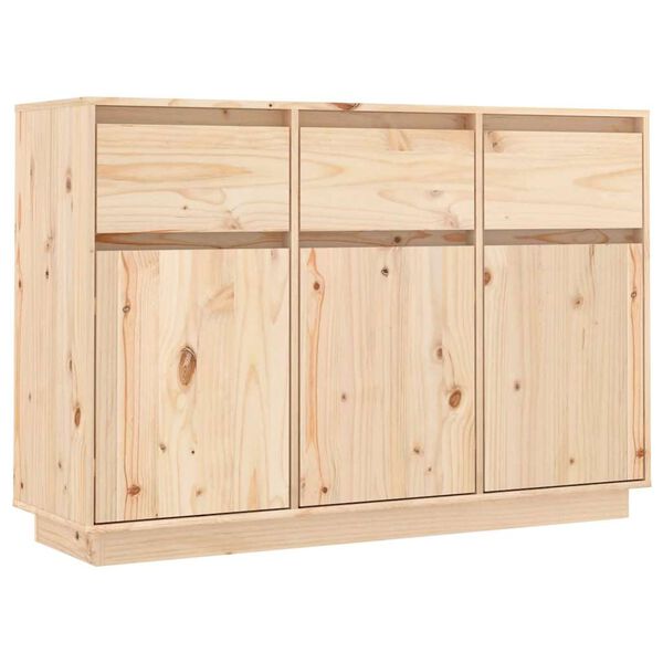 vidaXL Sideboard 110x34x75 cm Solid Wood Pine
