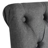 vidaXL Dining Chairs 4 pcs Dark Grey Fabric