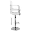 vidaXL Bar Stool White Faux Leather