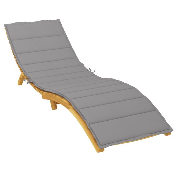 vidaXL Sun Lounger Cushion Grey 200x50x3cm Oxford Fabric