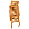 vidaXL Outdoor Deck Chair with Footrest and Table Solid Wood Acacia