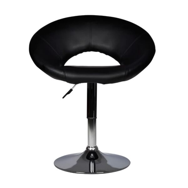 vidaXL Bar Stool Black Faux Leather