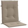 vidaXL Garden Lowback Chair Cushions 4 pcs Taupe 100x50x3 cm Oxford Fabric