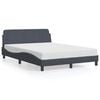vidaXL Bed Frame "Dover" Dark Grey 137x187 cm Double Velvet
