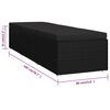 vidaXL 3 Piece Garden Sun Loungers with Tea Table Poly Rattan Black