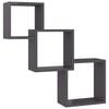 vidaXL Wall Shelf | High gloss grey | Engineered wood | Medium