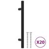 vidaXL Cabinet Handles 20 pcs Black 128 mm Stainless Steel