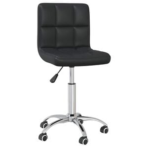vidaXL Swivel Office Chair Black Faux Leather