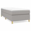 vidaXL Box Spring Bed Frame Light Grey 90x200 cm Fabric