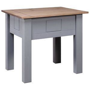 vidaXL Nightstand | Grey and natural wood | Solid pinewood | Medium | Nightstand