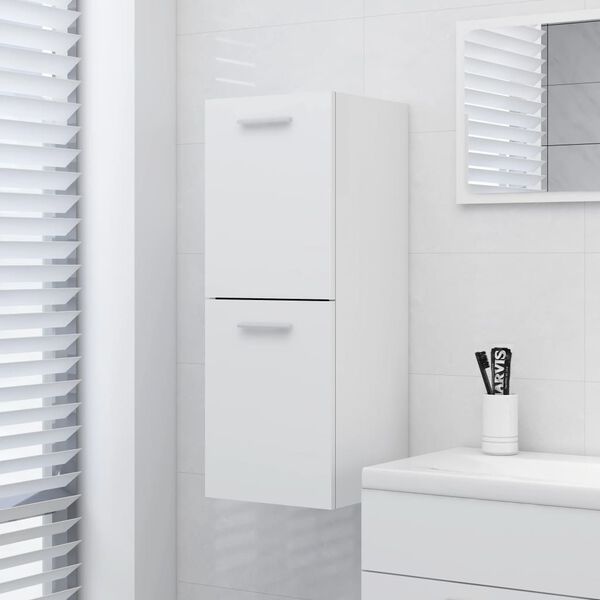 vidaXL Bathroom Cabinet White 30x30x80 cm Engineered Wood