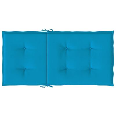 vidaXL Garden Lowback Chair Cushions 6 pcs Blue 100x50x3 cm Oxford Fabric